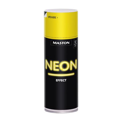 Maston Neon Effect spuitverf - geel - decoratieve spuitlak - 400 ml