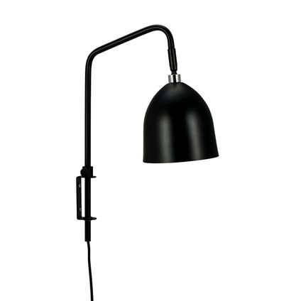 Dyberg Larsen Wandlamp Easton zwart Ø15cm E27