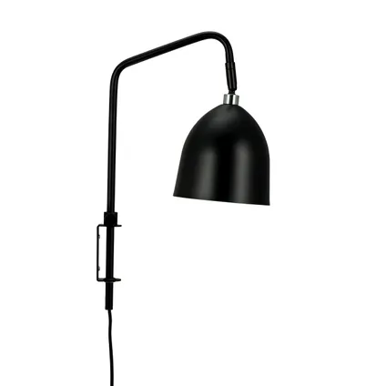 Dyberg Larsen Wandlamp Easton zwart Ø15cm E27 2