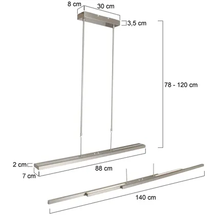 Steinhauer hanglamp motion LED 7970st staal 10