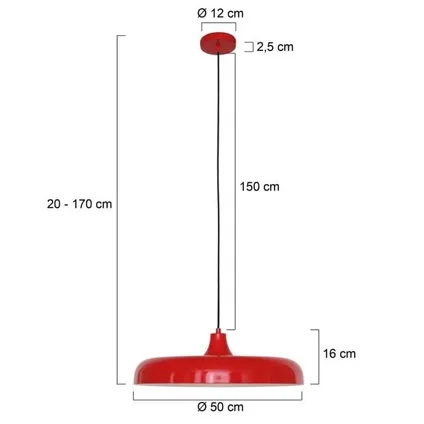 Steinhauer hanglamp krisip 2677ro rood 7