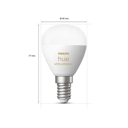 Philips Hue Starterspakket White Ambiance Kogellamp E14 8