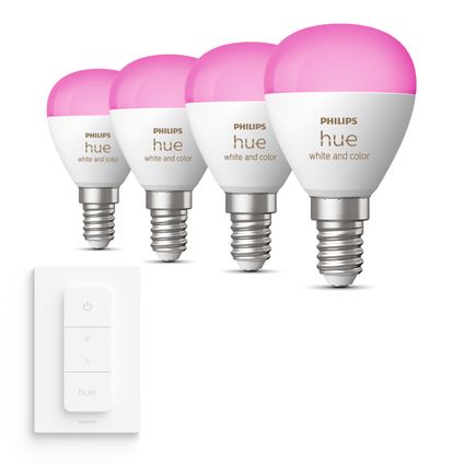 Philips Hue Starterspakket White and Color Ambiance Kogellamp E14