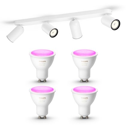 Philips Pongee Opbouwspot Wit - Hue White & Color Ambiance - Lichtbron Inbegrepen