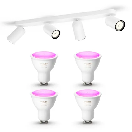 Philips Pongee Opbouwspot Wit - Hue White & Color Ambiance - Lichtbron Inbegrepen