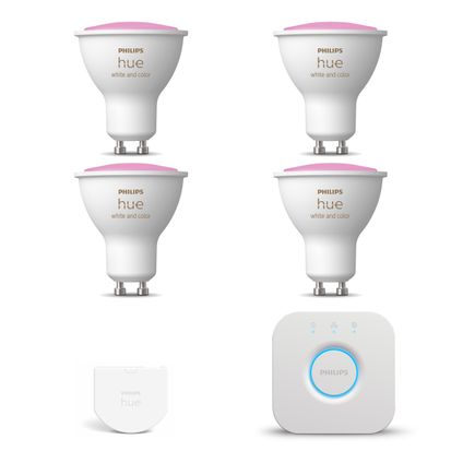 Philips Hue Starterspakket White and Color Ambiance GU10 - 4 Lampen