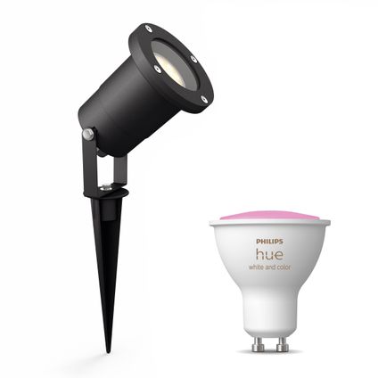 Philips Puled Prikspot - Incl. Hue White & Color Ambiance - Zwart