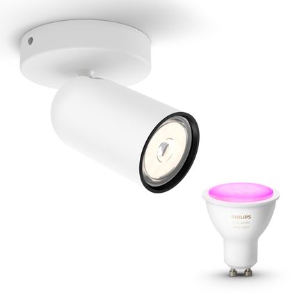 Philips Pongee Opbouwspot Wit - Hue White & Color Ambiance