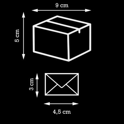 Logixbox pakketbrievenbus Voordeelset Brievenbussticker icoon enveloppe + pakket