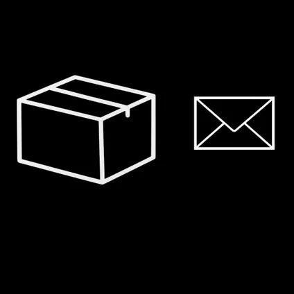 Logixbox pakketbrievenbus Voordeelset Brievenbussticker icoon enveloppe + pakket 7