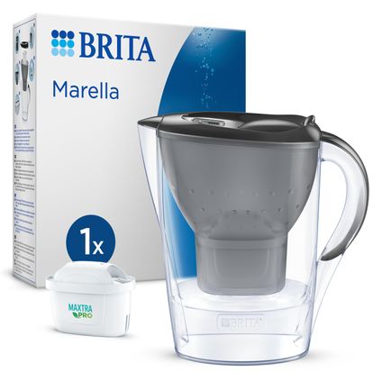 BRITA Carafe filtrante Marella Cool 2,4L - Graphite + 1 cartouche MAXTRA PRO ALL-IN-1
