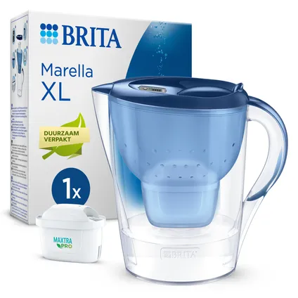 BRITA Waterfilterkan Marella XL 3,5L - Blauw + 1 MAXTRA PRO AIO