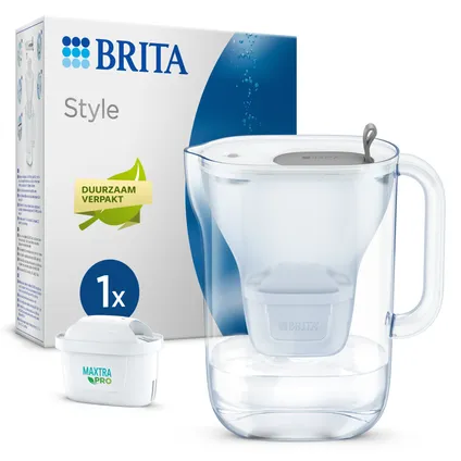BRITA Waterfilterkan Style Cool 2,4L - Grijs + 1 MAXTRA PRO AIO