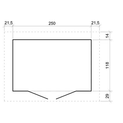 Timbela M901A-CAVERN STEEL - Tuinhuis op houtbasis - LP SmartSide 3m2/L161xL293xH239 cm 8