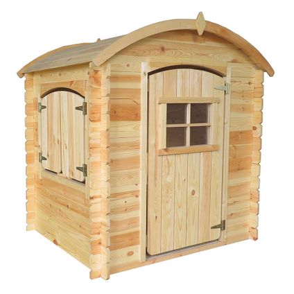 Maison en bois pour enfants SANS plancher - Timbela M505-1 - 1.1m2 / 146x112xH145cm
