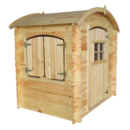 Maison en bois pour enfants SANS plancher - Timbela M505-1 - 1.1m2 / 146x112xH145cm 2