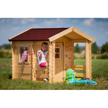 Maison en bois pour enfants - Timbela M501A - 1.1m2 /182x146xH145cm 5