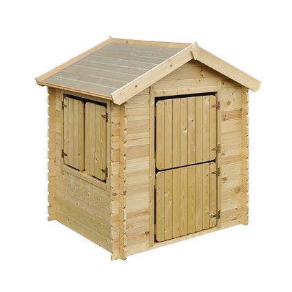 Timbela M516-1 - Maison en bois pour enfants - 1.1m2/146x112xH143cm - SANS plancher