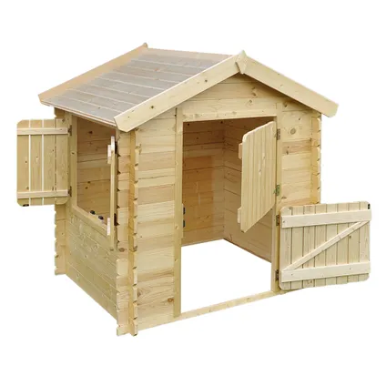 Timbela M516-1 - Maison en bois pour enfants - 1.1m2/146x112xH143cm - SANS plancher 2