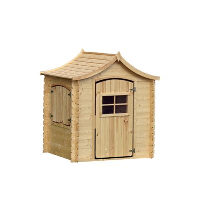 Timbela M550-1 - Maison en bois pour enfants SANS plancher - 1.1m2 / 146x112xH152cm