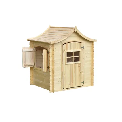 Timbela M550-1 - Maison en bois pour enfants SANS plancher - 1.1m2 / 146x112xH152cm 2