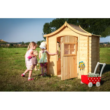 Timbela M550-1 - Maison en bois pour enfants SANS plancher - 1.1m2 / 146x112xH152cm 5