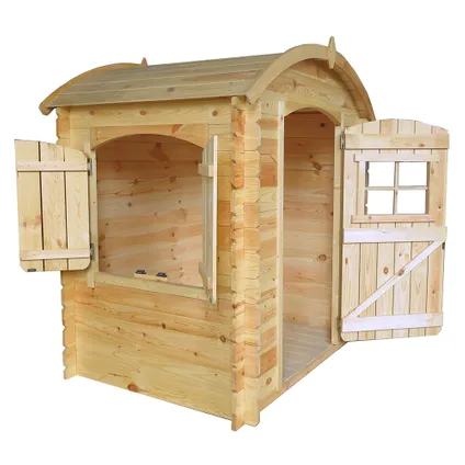 Maison en bois pour enfants AVEC plancher - Timbela M505 - 1.1m2 / 146x112xH145cm 2