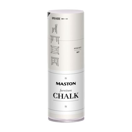 Maston Furniture Chalk - Mat - Blanc Antique - Peinture en aérosol - 400 ml