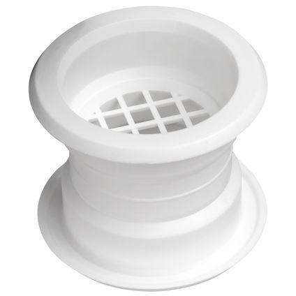 Przybysz Mini cirkel kraag luchtventilatierooster deur ventilatie bedekking witte kleur 4st