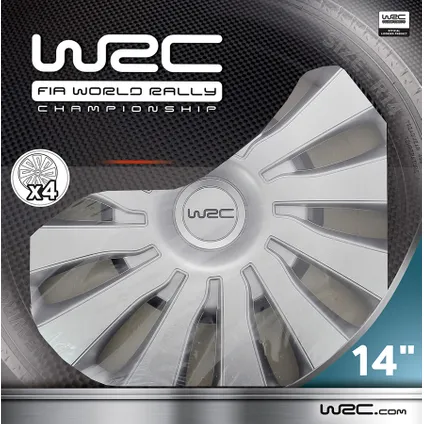 WRC Wieldoppen Sepang 14 inch - zilver - 4 stuks 3