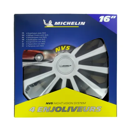Michelin Wieldoppen 16 inch - zwart/zilver - 4st 3