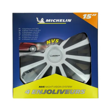 Michelin Wieldoppen 15 inch - zwart/zilver - 4st 3