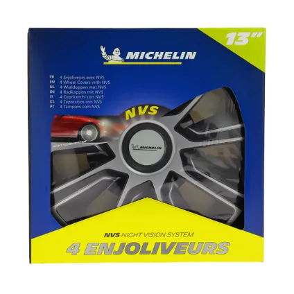 Michelin Wieldoppen 13 inch - zilver/zwart - 4 st 3