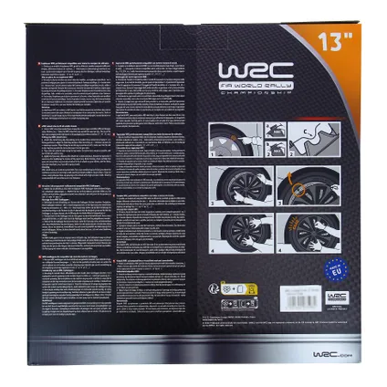 WRC Wieldoppen 13 inch - zwart/zilver - 4st 5