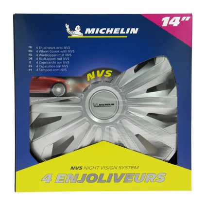 Michelin Wieldoppen 14 inch - zilvergrijs - 4 stuks 4