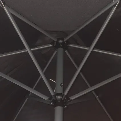 CUHOC - Parasol 3m antique black - met verrijdbare parasolvoet - en Basic parasolhoes 3