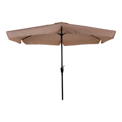 Parasol bâton ecru - CUHOC parasol droit - parasol 3 de mètres avec volants et tourneur ouvert