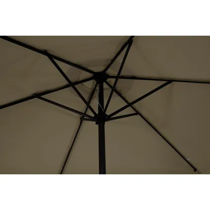 CUHOC Parasol - ecru stokparasol - 3 meter parasol met volanten en opendraaier 3