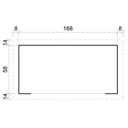 TIMBELA - Haardhout Opslagschuurtje - M201-1 - l86xL184xH200 cm/ 0,9 m2 5