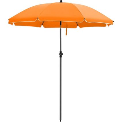 ACAZA Parasol de plage, Diamètre 180cm, Orange