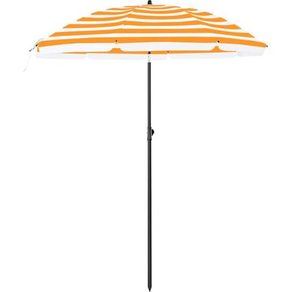 ACAZA Parasol de plage, Diamètre 160cm, Orange