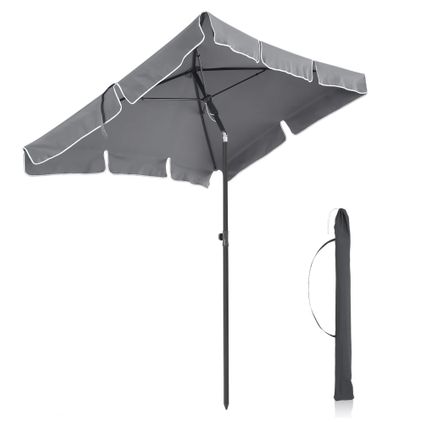 ACAZA Rechthoekige parasol - kantelbaar zonnescherm - Taupe