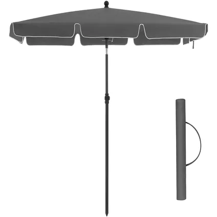 ACAZA Rechthoekige parasol - kantelbaar zonnescherm - Taupe 9