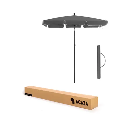 ACAZA Rechthoekige parasol - kantelbaar zonnescherm - Taupe 10
