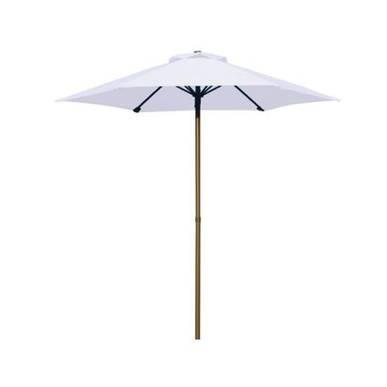 Parasol à mât - Ø 200 cm - blanc