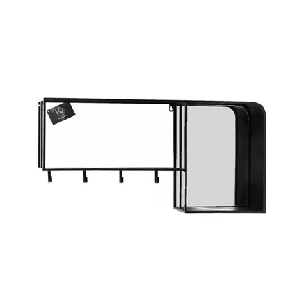 Métal de rack mur avec miroir | 80 x 40 x 17 cm 2