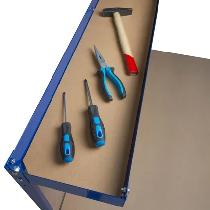 Hanse Werkzeuge Établi en métal avec tiroir / Table de travail - 120x60x155 cm 5
