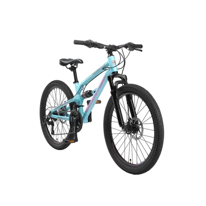 Bikestar MTB Fully alu 21 speed 24 inch blauw 2