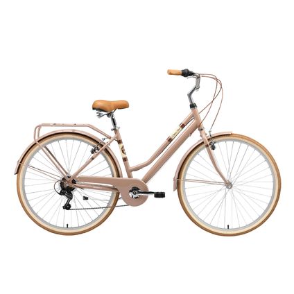 Bikestar retro damesfiets, 28 inch, 7 sp derailleur, bruin