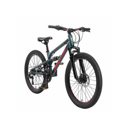 Bikestar MTB Fully alu 21 speed 24 inch groen 2